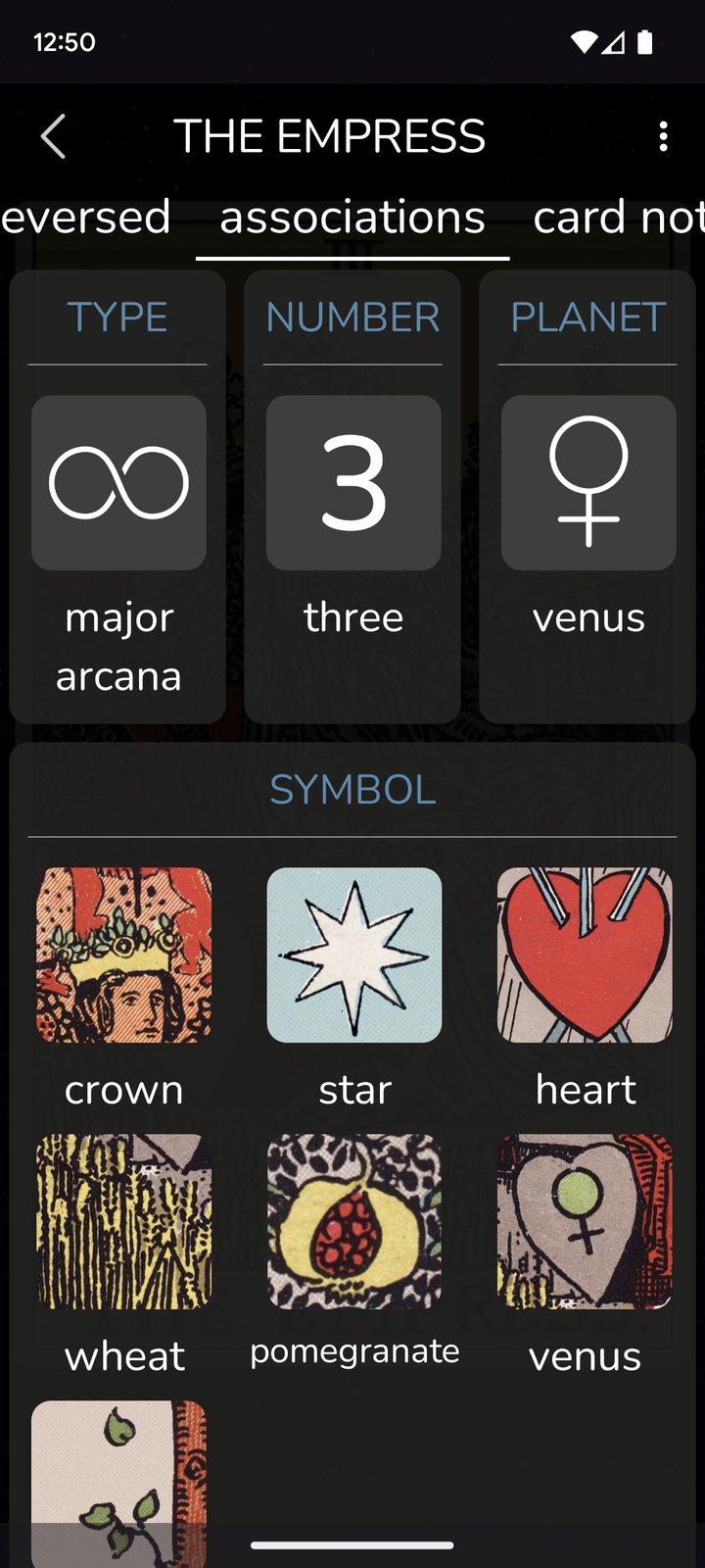 The Empress: type, number, planet and symbols